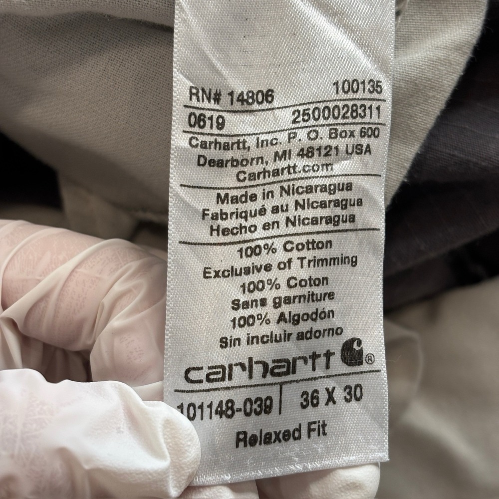 Carhartt Force Tappen Cargo Pant Grey Comfort‎ Y2K Relaxed Fit 101148 Men 36x30 - Picture 3 of 14